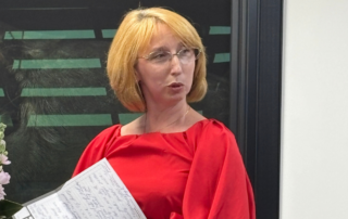 Svetlana Petrukhina speaking after being promoted to Associate Director at BVO Audit.